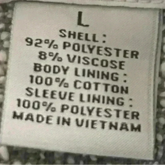 Liz Claiborne women’s tweed zip up fringe jacket size L - Picture 12 of 12